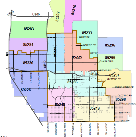 Chandler Zip Code Map Chandler Weed Control For Residential, Commercial And Hoa